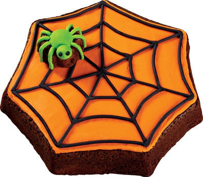 Spider web cake pan with mini spider cake pan included