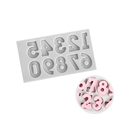 Universal Serif font Numbers silicone mould