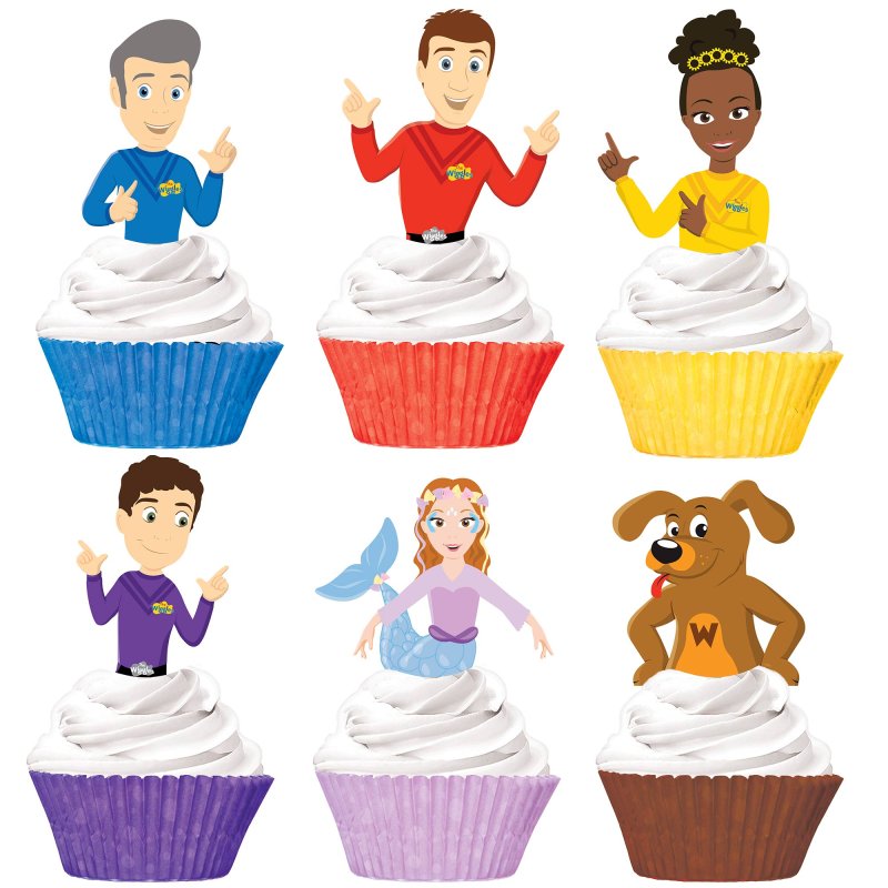 THE WIGGLES PARTY CUPCAKE AND PICKS SET