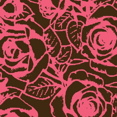 Chocolate transfer sheet Roses Fuchsia pink