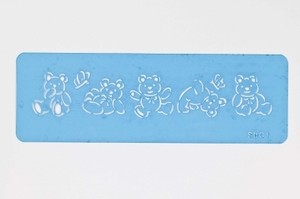 Tumbling teddies stencil