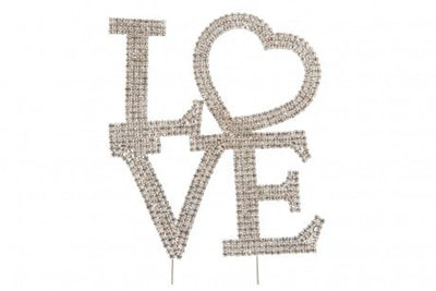 Diamante cake topper LOVE