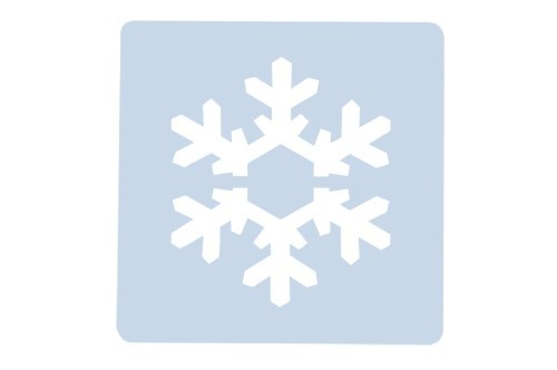 Snowflake cookie or cupcake stencil