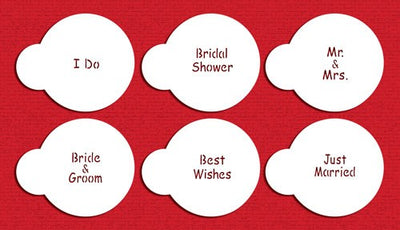 Wedding lettering stencil set