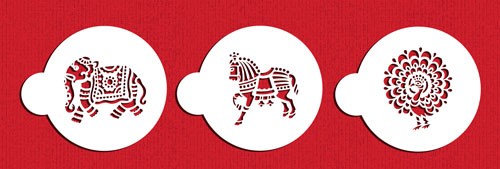 Indian animals stencil set No 1