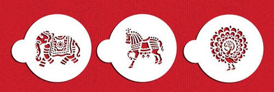 Indian animals stencil set No 1