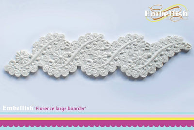 Embellish silicone mould Florence lace border