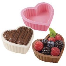 Heart shape dessert shell chocolate mould