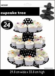 Black and White Polka Dot cupcake stand