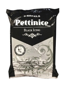 Black Bakels fondant icing Pettinice in foil pack