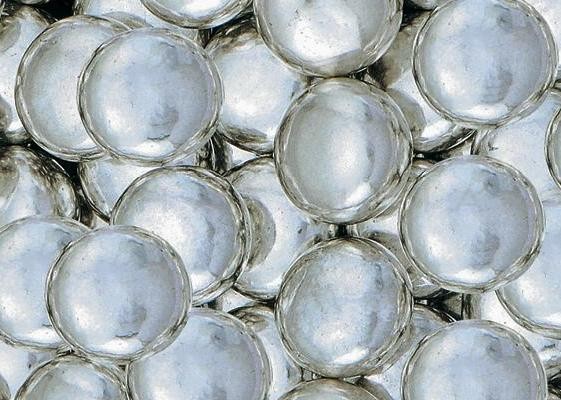 Cachous Dragee silver 9mm Button shape 100g