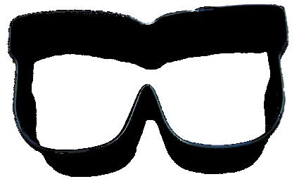 Sunglasses black metal cookie cutter