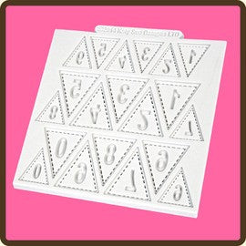 CLEARANCE 50% OFF Bunting silicone mould numbers Katy Sue Designs