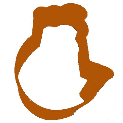 Koala brown metal cookie cutter