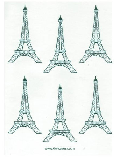 Wafer paper sheet Eiffel Tower Paris Parisian