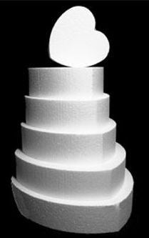 Cake dummy 14 inch heart