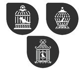Claire Bowman stencil set 3 Gilded Birdcage