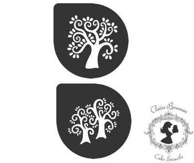Claire Bowman stencil set 2 Vintage Trees
