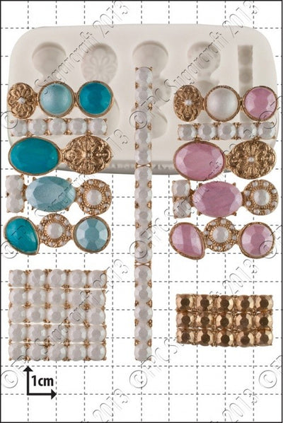 Jewel and gem Clusters silicone mould