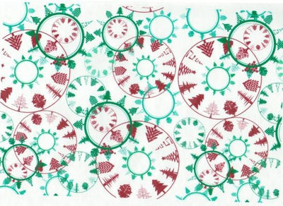 Wafer paper sheet Christmas circles