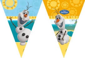 Frozen Olaf flag bunting banner 2.3m