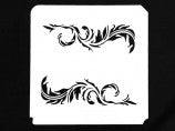 Feather Scrolls stencil (left and right)
