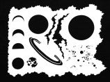 Galactica Outer Space stencil asstd designs