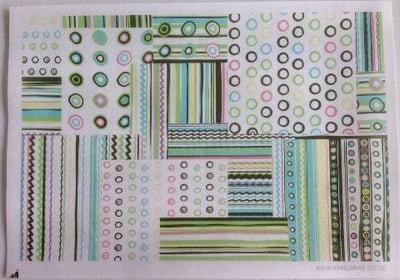 Wafer paper sheet Pastel Patchwork