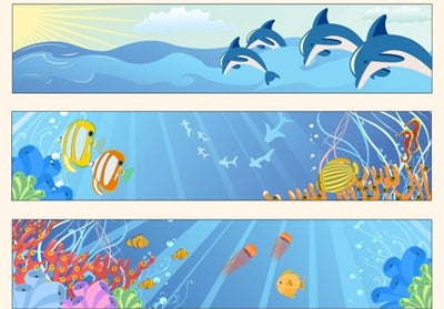 Edible icing image CAKE STRIPS Under the sea