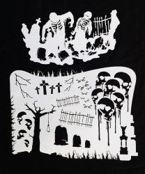 Halloween and Zombie stencil set 2 stencils Style 2