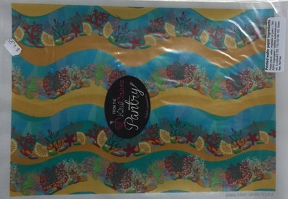 Wafer paper sheet Under the Sea Coral Scape