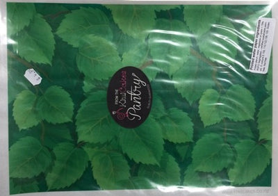 Wafer paper sheet Green leaves (solid background cover)