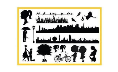 SILHO Silhouette mat mould Wedding and City elements