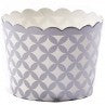 Silver diamond straight sided cupcake papers baking cups