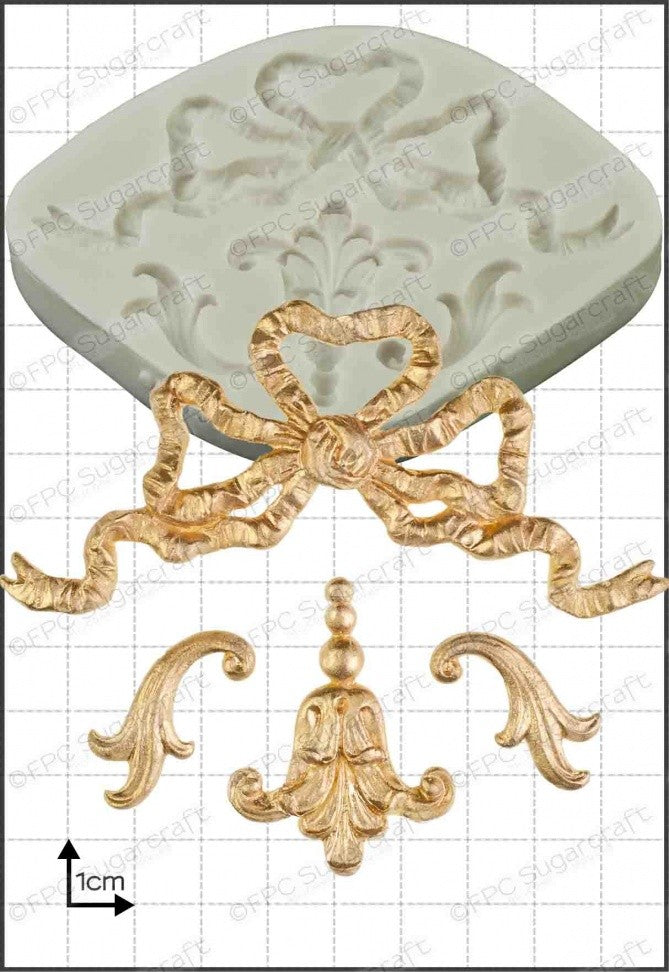 Baroque ribbons silicone mould