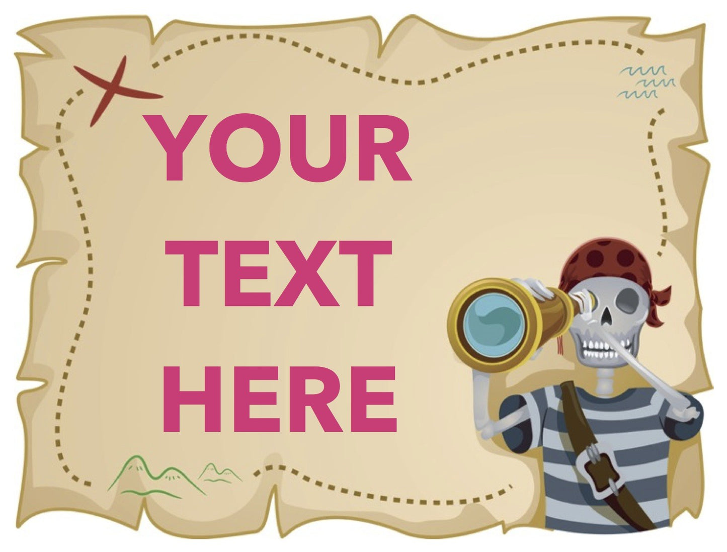 Custom edible icing image A4 RECTANGLE Pirate