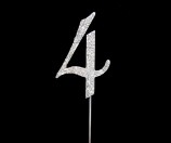7cm high Diamante number pick 4