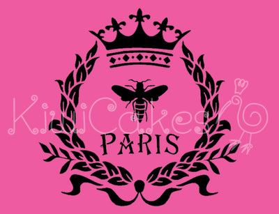 Kiwiana stencil Paris Wreath