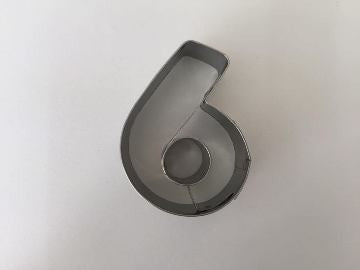 Number cookie cutter Number 6 Six 5cm Stainless Steel