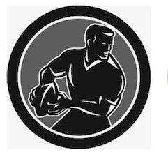 Edible icing image silhouette Rugby Player