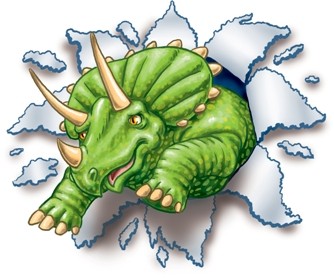 Edible icing image Triceratops