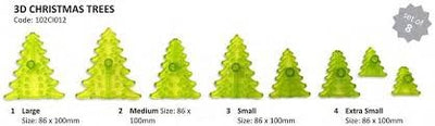 Jem 3d Christmas tree cutters set 8