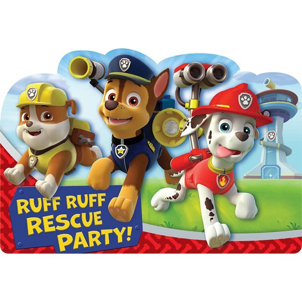 Paw Patrol party invites (8)