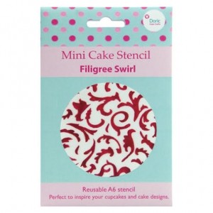 Filigree swirl scrolls Stencil a6 size by Doric