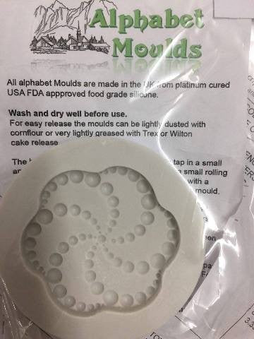 Jewelled pearl brooch or decorative shape silicone mould