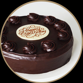 Chocolate cake "Happy Birthday" 9"/22.5cm in store pick up only