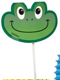 Frog face cupcake picks (12)