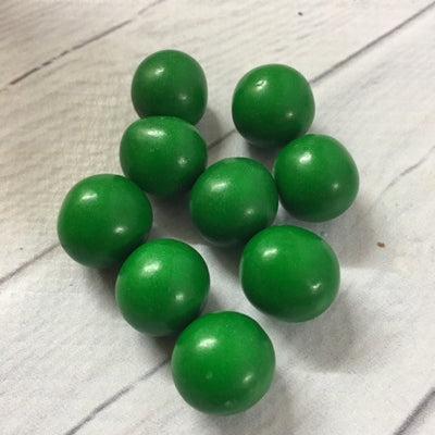 18mm Green chocolate balls or pearls hard shell candy