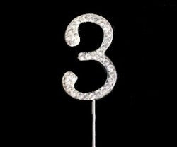 4.5cm Diamante number pick 3