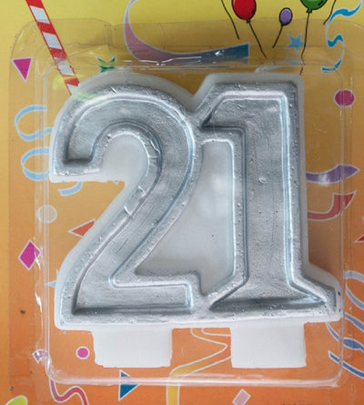 21 silver candle 21st birthday